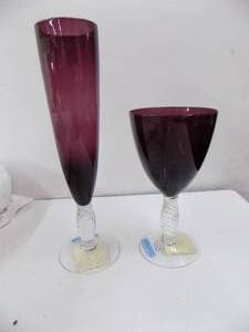 Purple Champagne Glasses