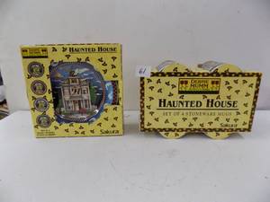 Haunted House by Sakura 4 Dessert Plates & 4 Stoneware Mugs