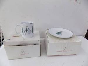 Snowman - 4-Desser Plates 4- Mugs