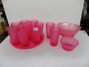 10 Glasses, Serving Tray, Bowels, Summer Oasis