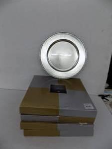 2- Silver Leaf Chargers (Platers)