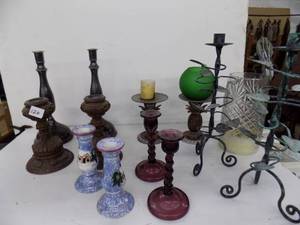 Candle Holders - Metal & Glass