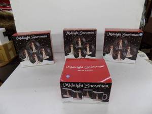 Midnight Snowman, Dessert Plates, Mugs (NEW)