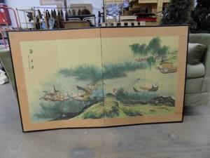 Folding Ornamental Fishing Picture