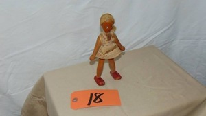 lot 18 image: Antique Jointed Wooden Doll
