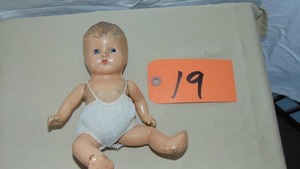 lot 19 image: Antique Celluloid Doll from the Early 1900s