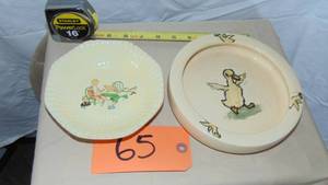 lot 65 image: Wheaties Bowl and Weller Childs Bowl