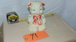lot 71 image: American Bisque Pig Bank