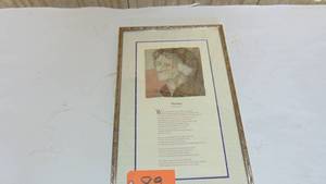lot 89 image: Warning When I get old Ill Wear Purple - Framed Art
