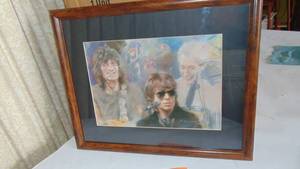 lot 94 image: Rollings Stone Print -Mick Jaeger, Keith Richards and Charlie Watts -  Haiyan - Oct 1999