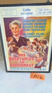 lot 102 image: Quintuplets At The Boarding School 1953 Belgium Movie Poster
