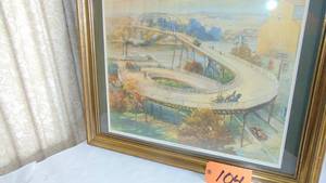 lot 104 image: The Old Spiral Bridge At Hasting By Edward Brewer 1948