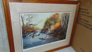 lot 108 image: Mill Pond Mallards Print by Donald Blakney - Collectors Edition