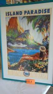 lot 111 image: South pacific Airways Advertising Poster