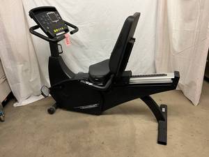 lot 63 image: MSRP $1200 Diamondback Fitness Indoor Cycling Exercise Machine -&nbspBest Recumbent Bike for Rehab and Seniors - Good Working Condition - Needs Batteries  Bike Has Wear & Tear On Side Of Seat Etc See Pics