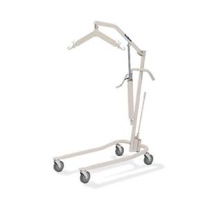 lot 50 image: MSRP $800 INVACARE&nbsp9805P 450LB PATIENT HYDRAULIC LIFT WITH SLING -&nbspdesigned to lift patient from floor, transfer from bed to chair or any surface Comes apart in two pieces for easy transport EXCELLENT CONDITION