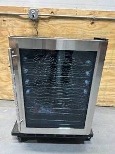 lot 10 image: MAGIC CHEF 23.4 in. W 50-Bottle Wine Cooler in Stainless Steel