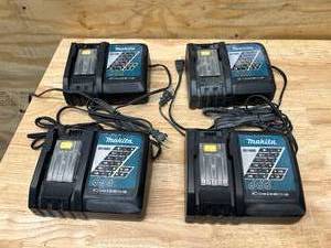 lot 66 image: MAKITA Lot of 4- DC18RC 18V Chargers