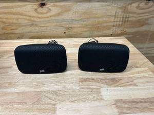lot 115 image: POLK AUDIO Set of SR1 Wireless Surrounds Speakers