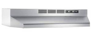 lot 41 image: BROAN0-NUTONE RL6200 Series 30 in. Ductless Under Cabinet Range Hood with Light in Stainless Steel