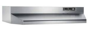 lot 75 image: BROAN-NUTONE 40000 Series 30 in. 210 Max Blower CFM Ducted Under-Cabinet Range Hood with Light in Stainless Steel