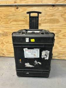 lot 48 image: Heavy Duty Plastic Road Case on Wheels