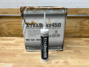 lot 52 image: PREMIER BUILDING SOLUTIONS Case of Xtra Bond 450 Neutral Cure Silicone Sealant- Clear (24 tubes)