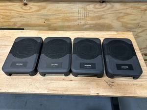 lot 135 image: ALPINE Lot of 4- PWE-S8 Compact 120-watt powered 8 subwoofers