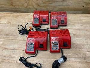 lot 140 image: MILWAUKEE Lot of 4- M12M18 Chargers