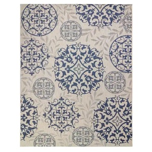 lot 58 image: New Gertmenian & Sons Paseo Emilia GrainNavy 5 ft. x 7 ft. Medallion IndoorOutdoor Area Rug