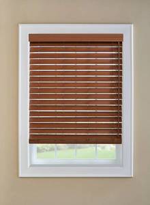 lot 70 image: (2) New 2 Inch Faux Wood Window Blinds 33.5 x 72
