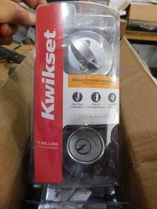 lot 36 image: (6) Kwikset 660 Series Single Cylinder Satin Chrome Deadbolt