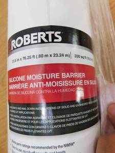 lot 54 image: ROBERTS Silicone Moisture Barrier 200 sq. ft. 31.5 in. x 76.25 ft. x 6 mil Underlayment for Solid & Engineered Wood Floors & LVP