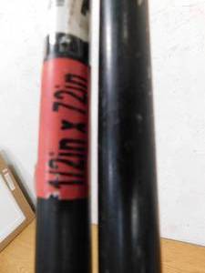 lot 80 image: (2) 12 x 72 Black Steel Nipple, Threaded