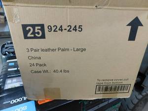 lot 81 image: New FIRM GRIP Leather-Palm Large Gloves (66 pairs)