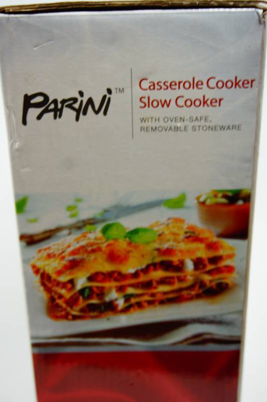 Parini Casserole Cooker - Slow Cooker - Oven Safe Removable Stoneware ~2.5  Quart