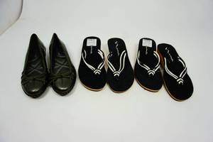 lot 95 image: 1 Pair of Coldwater Creek Shoes. 2 Pair Sandals Size 8