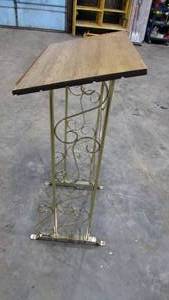 lot 21 image: Metal Podium With Wood Top