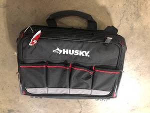 lot 37 image: Husky  18 in. Tech Tool Bag Customer Returns See Pictures
