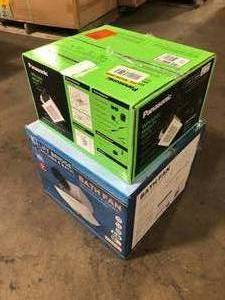 lot 48 image: Lot of Mixed Bathroom Fans Customer Returns See Pictures