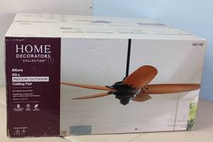 lot 2 image: NEW - Home Decorators Collection Altura 60 in. IndoorOutdoor Oil-Rubbed Bronze Ceiling Fan with Downrod and Reversible Motor Light Kit Adaptable MSRP $239.00 082392944605