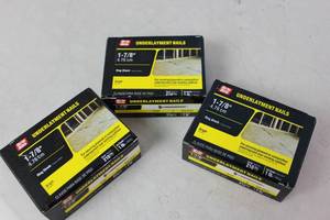 lot 60 image: NEW - Grip Rite 178ATUL1 Ring Shank Bright Underlayment Nails