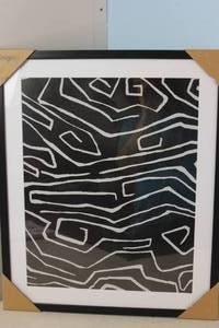 lot 84 image: NEW - Origin 21 Framed Under Glass Framed 24.2-in H x 20.2-in W Abstract Paper Print 843440143537 MSRP $39.98