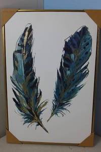 lot 86 image: NEW - allen  roth Framed Art Framed 24-in H x 16-in W Modern Print on Canvas 843440143513 MSRP $29.98