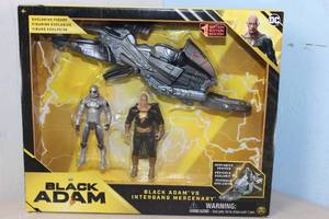 lot 100 image: NEW - DC Comics BLACK ADAM VS INTERGANG MERCENARY, Playset with exclusive vehicle