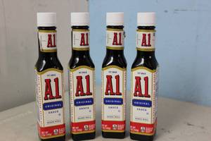 lot 188 image: 4 Bottles of A1 Steak Sauce Best By 62025