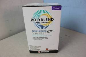 lot 46 image: NEW - CUSTOM BUILDING PRODUCTS Polyblend Grout, Non-sanded, Delorean Gray, 10-lb.