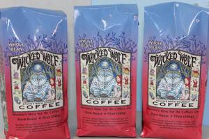 lot 171 image: 3 X 12oz bags of Ravens Brew Gourmet Coffee Whole Bean Wicked Wolf Dark Roast Best Buy 2082023