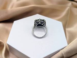 lot 139 image: NEW - Black Goldstone Gemstone Ring (Example Pictured - Stone May Have Slight Variations)