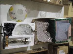lot 441 image: Metal base lamp with frosted glass ...